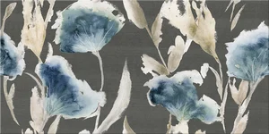 Декоративный элемент Azori Aura Grafite Floris Decor 31,5x63 глянцевый