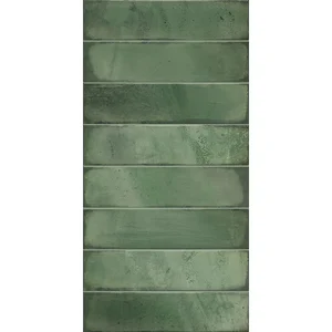 Плитка Azori Bricks 00-00109498 Кирпичи зеленый 31,5x63 глянцевая (микрорельеф)