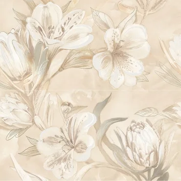 Панно Azori Opale Beige Flower 32x63 матовое
