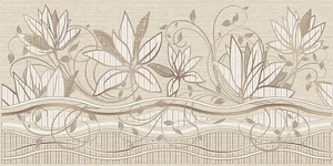 Декоративный элемент Azori Romanico Decor Flora 31,5x63 матовый