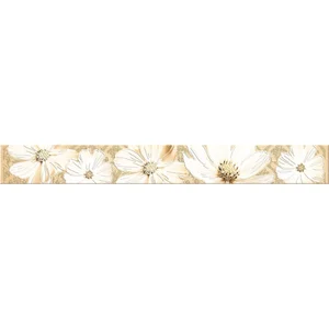 Бордюр Azori Sfumato 583221001 Beige floret 6,2x50,5 матовый