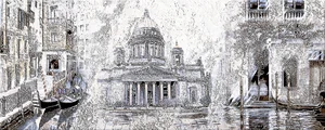 Декоративный элемент Azori Sfumato Decor Grey Vistas 1 20,1x50,5 матовый