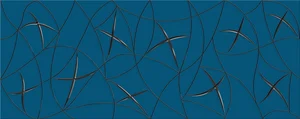 Декоративный элемент Azori Vela Indigo Stella 20,1x50,5 глянцевый