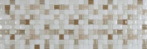 Плитка Azulev Apolo Mosaico Tacos Lines Beige 20x60 глянцевая