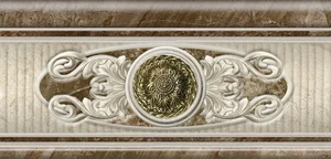 Бордюр Azulev Legend Listelo Decoro Crema 12x25 глянцевый
