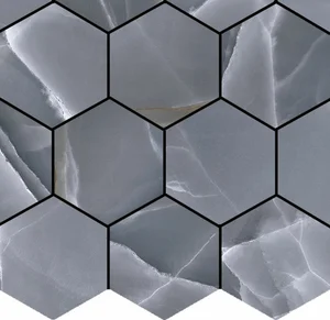 Мозаика Baldocer Onyx Hexa Bleu Pulido 28x28 полированная