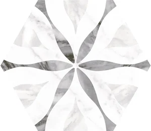 Керамогранит Equipe Bardiglio Hexagon Flower 23772 17,5x20 матовый