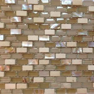 Мозаика Lace Mosaic Beige Pearl 002A 28,6x28,8 глянцевая