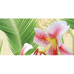 Декоративный элемент Belleza Lily стеклянный многоцветный А 25x50 глянцевый