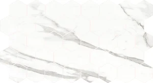 Мозаика Bode Marble Porcelain Calacatta Mos Hex Pol BMB8561M1 26,7x30,8 полированная