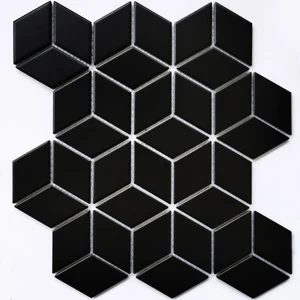 Мозаика Bonaparte Landa Black Matt 26,7x30,9 матовая
