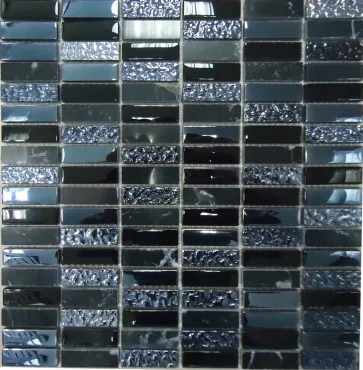 Мозаика Bonaparte Super Line Black 30x30 глянцевая