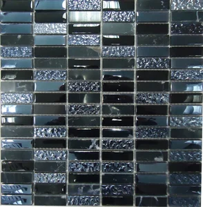 Мозаика Bonaparte Super Line Black 30x30 глянцевая