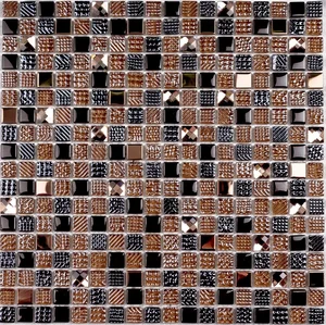 Мозаика Bonaparte Crystal Brown 30x30 глянцевая