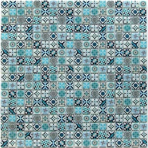 Мозаика Bonaparte Xindi Blue 30x30 глянцевая