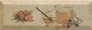 Декоративный элемент Monopole Bonjour Decor Miel Crema 10x30 глянцевый