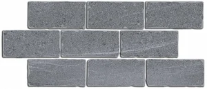 Kerama Marazzi Бордюр Роверелла серый мозаичный BR023T 14,7x34,5 матовый
