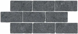 Kerama Marazzi Бордюр Роверелла серый темный мозаичный BR021T 14,7x34,5 матовый