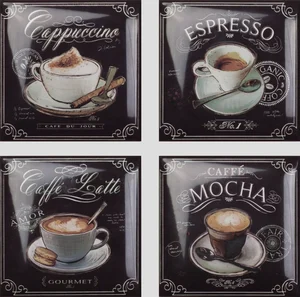 Панно Amadis Botanic-Coffee-WineCoffee Decors 4pz 15x15 глянцевое