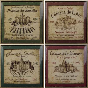 Панно Amadis Botanic-Coffee-WineWine Decors Label 4pz 15x15 глянцевое