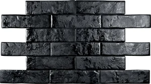 Плитка Pamesa Brickwall Negro 7x28 сатинированная