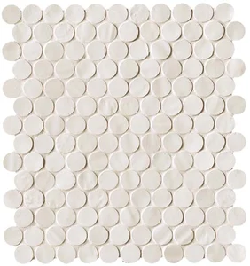 Мозаика Fap Brooklyn Snow Round Mosaico 29,5x32,5 глянцевая