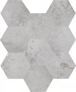 Декоративный элемент Caesar Alchemy Argent Hexa AFXA 28x34 матовый