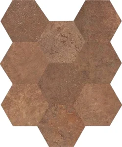 Декоративный элемент Caesar Alchemy Copper Hexa AFXB 28x34 матовый