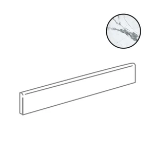 Бордюр Caesar Anima Ever Magnificent White Battiscopa Nat AFDU 7,2x60 матовый