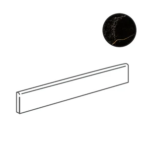 Бордюр Caesar Anima Nero Atlante Battiscopa ADRX 7,2x60 матовый