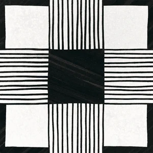 Декоративный элемент Equipe Caprice Cloth B&W Deco 20x20 матовый