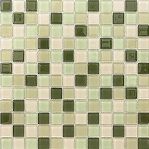 Мозаика Caramelle Mosaic Acquarelle Cypress (Стекло) 29,8x29,8 глянцевая