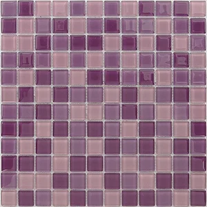 Мозаика Caramelle Mosaic Acquarelle Viola (Стекло) 29,8x29,8 глянцевая