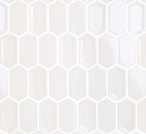 Мозаика Caramelle Mosaic Candylike Crayon White 27,8x30,4 глянцевая