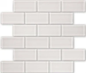 Мозаика Caramelle Mosaic Impressioni Mattoni Bianchi (Стекло) 30x30 глянцевая