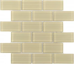 Мозаика Caramelle Mosaic Impressioni Mattoni Crema (Стекло) 30x30 глянцевая