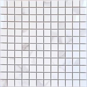 Мозаика Caramelle Mosaic Marble Porcelain Calacatta Pol 23x23 29,8x29,8 полированная