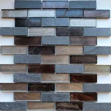 Мозаика Caramelle Mosaic Naturelle Alcantara Nero 8mm 26x29,8 глянцевая