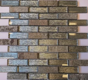 Мозаика Caramelle Mosaic Naturelle Dubai 8mm 26x29,8 глянцевая