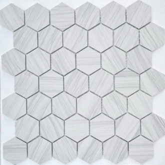Pietrine Hexagonal Dolomiti Bianco Mat