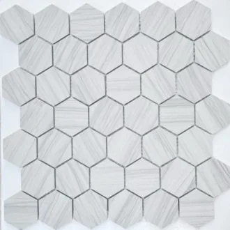 Pietrine Hexagonal Dolomiti Bianco Mat