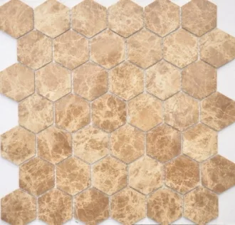 Pietrine Hexagonal Emperador Light Mat