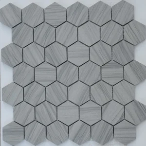 Мозаика Caramelle Mosaic Pietrine Hexagonal Marmara Grey Pol 29,2x29,8 матовая