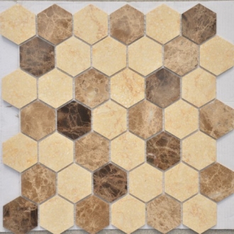 Pietrine Hexagonal Pietra Mix 1 Mat
