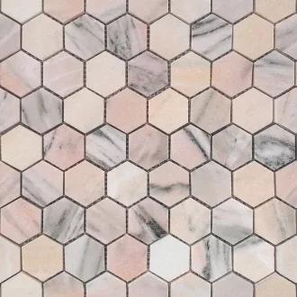 Pietrine Hexagonal Rosa Salmone