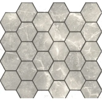 Pietrine Hexagonal Travertino Silver Mat