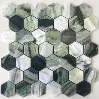Pietrine Hexagonal Verde Oliva