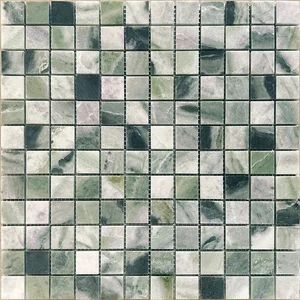 Мозаика Caramelle Mosaic Onice Verde Oliva Pol 23X23 7mm 29,8x29,8 полированная