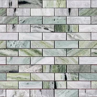 Мозаика Caramelle Mosaic Onice Verde Oliva Pol 23X73 7mm 29,8x29,8 полированная