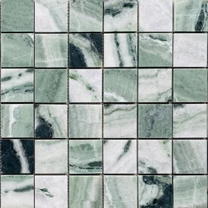 Мозаика Caramelle Mosaic Onice Verde Oliva Pol 48X48 7mm 30,5x30,5 полированная